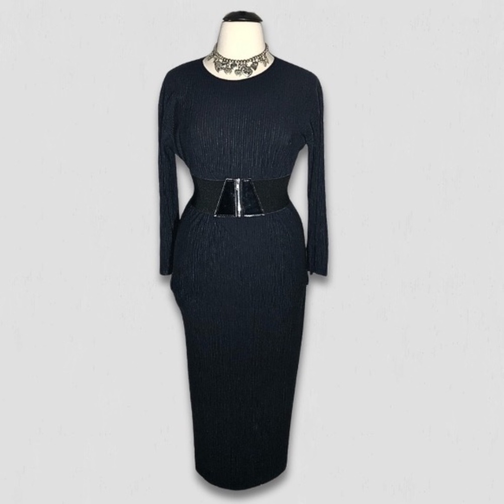 vintage 90s maxi dress gothic black skirt top set minimalist edgy whimsigoth Alt